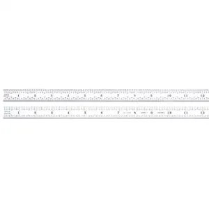 STARRETT C305R-18 Ruler, 5R, 32nds/64ths/Quick-Reading 100ths/Quick-Reading 10ths, 18 Inch Length | CJ3FLB 30A944