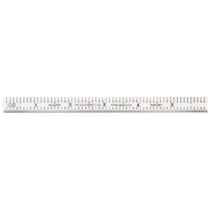 STARRETT C306R-6 Ruler, 6R, Quick-Reading 50ths/Quick-Reading 10ths, 6 Inch Length | CJ3FLQ 30A975