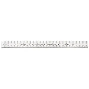 STARRETT C306R-6 Ruler, 6R, Quick-Reading 50ths/Quick-Reading 10ths, 6 Inch Length | CJ3FLQ 30A975