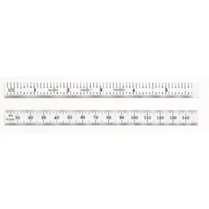 STARRETT C334-150 Flexible Steel Rule, 6 Inch, 34 Graduations, Inch / Metric | AC4HCK 2ZUW8 / 56262