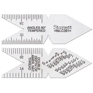 STARRETT C391 Center Gage 60 Degree American Unified | AC4HJB 2ZVD9 / 51475