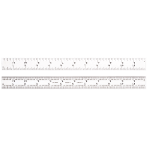 STARRETT C604R-12 W/SLC Ruler, 4R, 16ths/64ths/8ths/Quick-Reading 32nds, 12 Inch Length, Steel | CJ3FKX 26Y545