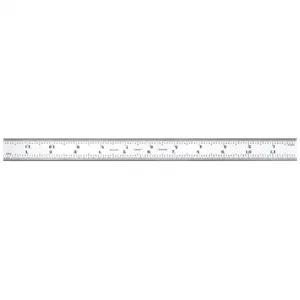 STARRETT C616R-12 Ruler, 16R, 100ths/64ths/Quick-Reading 50ths/Quick-Reading 32nds, 12 Inch Length | CJ3FLN 30A939