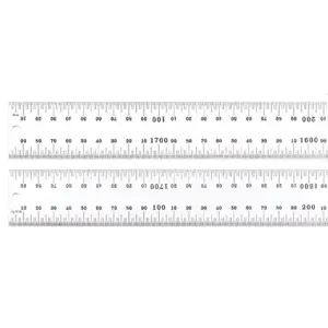 STARRETT C635-1800MM Ruler, 35, 1/2mm and 1mm Both Sides, 1,800 mm Lg (mm), Steel | CJ3FLC 26Y894