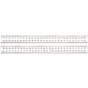 STARRETT C635-300 Steel Rule 35 Graduation 300 Length x 25.4mm Chrome | AE9XAK 6NAX8 / 52631