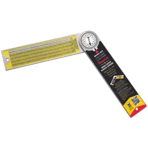 STARRETT CP505A-12 Combination Miter Protractor, 12 Inches, Aluminium | AC4HDB 2ZUY5 / 12256