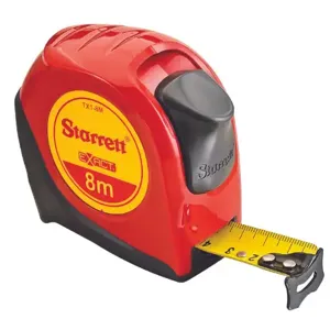 STARRETT KTX1-8M-N Tape Measure, 1 Inch Sizex 8m Metric | CU4PCB 44WG11