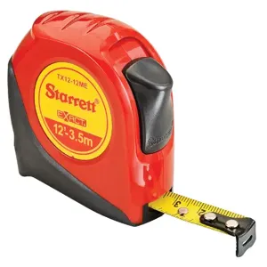 STARRETT KTX12-12ME-N Tape Measure, 1/2 Inch Sizex12 3.5m, 1/16 mm | CU4PBU 44WG04