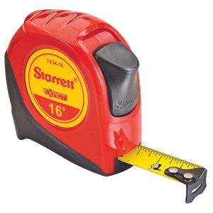 STARRETT KTX34-16-N Tape Measure, 3/4 Inch Sizex 16 ft 1/16 mm | CU4PCC 44WG13