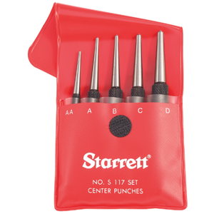 STARRETT S117PC Center Punch Set, 5 Pc | AC4HJP 2ZVF5 / 50488