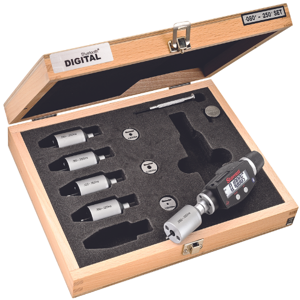 STARRETT S770BXTBZ Digital 3-Point Inside Micrometer Set, 0.08 Inch To 0.25 In/2 mm To 6 mm Range, Ip65 | CU4NRZ 53VE52