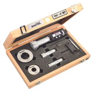 STARRETT S770BXTEZ Digital 3-Point Inside Micrometer Kit, 0.75 Inch To 2 In/20 mm To 50 mm Range, Ip65 | CU4NRV 53VE55