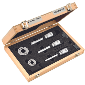 STARRETT S78XTDZ Mechanical 3-Point Inside Micrometer Set, 3/8 Inch to 3/4 Inch Range | CU4NPY 30A319