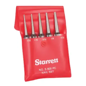 STARRETT S800PC Nail Set | CU4NXC 30A592