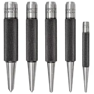 STARRETT S816PC Prick Punch Set, 1/16 In/3/32 In/1/8 In/5/32 Inch Tip Size, 4 Inch Length, 5 PK | CU4NYH 30A653