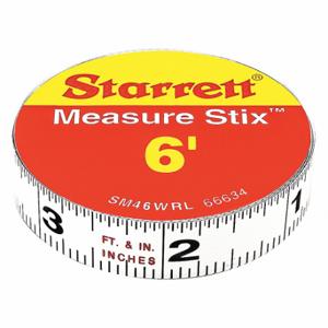 STARRETT SM46WRL Messstab, 1/2 Zoll x 6 Fuß, rechts-links | CU4NRB 44WG51