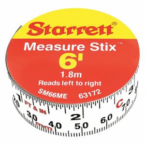 STARRETT SM66ME Measuring Stick, 3/4 Inchx6ft, Metric/English | CU4NRA 44WG52