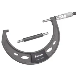 STARRETT T444.1XRL-5 Mechanical Outside Micrometer, Inchto Inch Range, +/-0.0001 Inch Accuracy, Flat | CU4NVF 53VC98