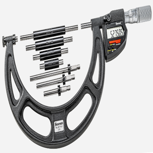 STARRETT W714.1AFLZ Wireless Digital Interchangeable Anvil Micrometer, Digital, Inch/Metric | CU4PFU 783R94