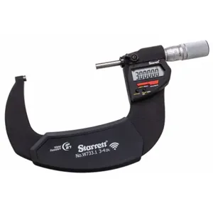 STARRETT W733.1MEXFLZ-100 Wireless Digital Micrometer, 3 Inch to 4 in/75 to 100 mm Range, IP67 | CR2TMK 783R96