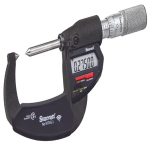 STARRETT W760.1FL Wireless Digital Screw Thread Micrometer, Digital, 0 Inch to 1 in/0 mm to 25 mm Range | CU4PAH 783RA1