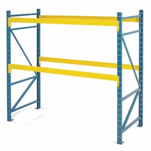 STEEL KING BCF3L421203L072S Pallet Rack Starter Kit, 72 Inch X 42 Inch X 10 Ft, 5960 Lb Load Capacity Per Level | CU4PXZ 60TD07