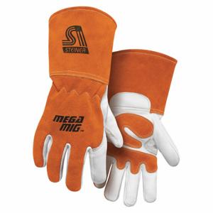 STEINER 0215-M MIG Welding Gloves, Long Cuff, Wing Thumb, Gauntlet Cuff, Premium | CU4QUN 62XU95