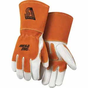 STEINER 0216-L MIG Welding Gloves, Long Cuff, Size L, PR1, Wing Thumb, Gauntlet Cuff, Premium | CU4QVA 62XU98