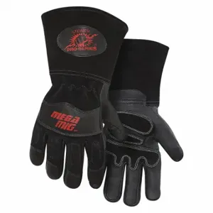 STEINER 0235-2X MIG Welding Gloves, Long Cuff, Size 2XL, PR1, Wing Thumb Cuff, Premium, Black Cowhide | CU4QUX 62XV17