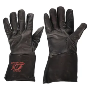 STEINER 0266-M Welding Gloves, Straight Thumb, Gauntlet Cuff, Premium, Black Kidsk Inch, M Glove Size | CU4QWF 4AZG9