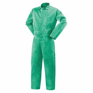 STEINER 1035-2X Coveralls, 2Xl, Weldlite, 9 Oz Fabric Wt, Green, Snaps, Lay-Flat Collar | CU4QAU 62XT87