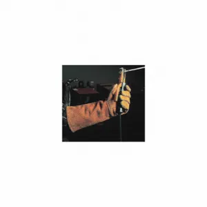 STEINER 2119Y-L Welding Gloves, Wing Thumb, Gauntlet Cuff, Std, Red Cowhide, Steiner Y Series 2119, 1 PR | CU4QWU 3TCC7