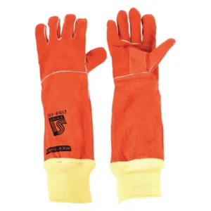 STEINER 21918-KSC-L Welding Gloves, Wing Thumb, Knit Cuff, Red Cowhide, Steiner 21918-KSC, L Glove Size | CU4QWW 4AZH4