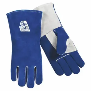 STEINER 2419B-L Cowhide, Stick Welding Gloves, L, Pr1, Wing Thumb, Gauntlet Cuff, Premium | CU4QTV 62XU54