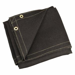 STEINER 397-6X8 Welding Blanket, Vermiculite-Coated Fiberglass, 6 ft Width, 8 ft Length, Black | CU4QRL 29PF56
