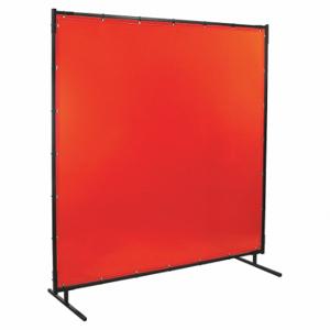 STEINER 538-5X6 Schweißschirm, Vinyl, 5 Fuß Höhe, 6 Fuß Breite, Orange, 3/4 Zoll großer Rahmen, Orange | CU4QXP 54TA78