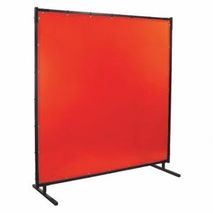 STEINER 538HD-4X6 Schweißschirm, Vinyl, 4 Fuß Höhe, 6 Fuß Breite, Orange, 1 Zoll großer Rahmen, Orange | CU4QXK 5KNL7