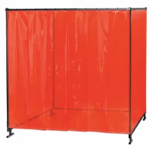 STEINER 538WC-338S-6X6 Welding Booth, 6 ft Width, 6 ft Height, Orange, Vinyl, Gro mmets | CU4QBM 55KE92