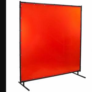 STEINER 548-6X6 Welding Screens, Vinyl, 6 ft Height, 6 ft Width, Orange, 3/4 Inch Size Frame, Orange | CU4RAV 797PG3
