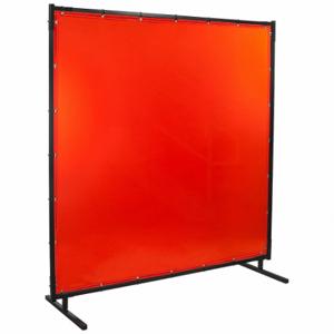 STEINER 548HD-8X8 Welding Screens, Vinyl, 8 ft Height, 8 ft Width, Orange, 1 Inch Size Frame, Orange | CU4RBC 797PG7