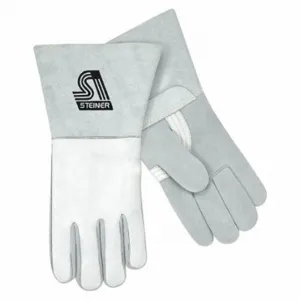 STEINER 7502-L Elkskin Palm Stick, Welding Gloves, L, Pr1, Straight Thumb, Gauntlet Cuff, Premium | CU4QUB 62XU62