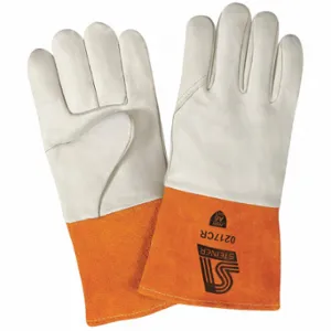 Steiner Industries 0217CR-L Welding Gloves, Cowhide, MIG, ANSI, A6, L, PR, Wing Thumb, Gauntlet Cuff, Premium | CU4QLQ 388X75