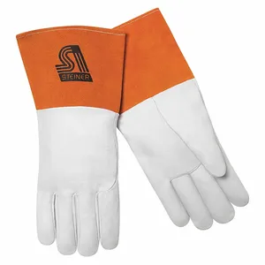 STEINER 0224-M TIG Welding Gloves, Long Cuff, M, PR1, Straight Thumb, Gauntlet Cuff, Premium Kidsk Inch | CU4QZV 62XU83