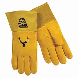 STEINER 02276-M MIG Welding Gloves, Long Cuff, Size M, PR1, Straight Thumb, Gauntlet Cuff, Premium | CU4QVY 62XV10