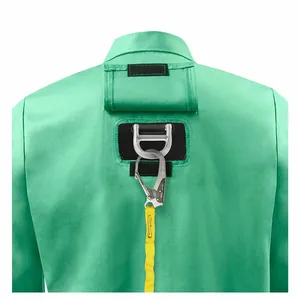 Steiner Industries 1030DR-L FR Welding Jackets, Mens, Cotton, Green, Snap, 2 Total Pockets, L | CU4QEG 793P29