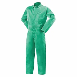 Steiner Industries 1035-6X FR Cotton Coveralls, 6XL, Cotton, 9 oz Fabric Wt, Green, Snap | CU4QBW 793P36