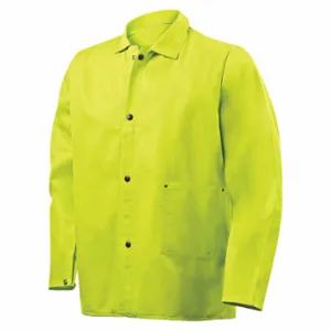 Steiner Industries 1070-4X FR Welding Jackets, Mens, Cotton, Green, Snap, 2 Total Pockets, 4XL | CU4QDZ 793P51