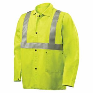 Steiner Industries 1070RS-4X FR Welding Jackets, Mens, Cotton, Green, Snap, 2 Total Pockets, 4XL, U | CU4QFQ 793P53