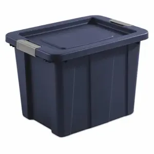 STERILITE 15258N06F Storage Tote, 18 gal, 23 Inch x 17 1/4 Inch x 16 5/8 Inch, Dark Blue Body, Dark Blue Lid | CU4RNC 56JU47