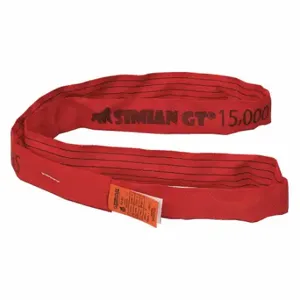 STREN-FLEX SFERSST5-16 Simian Gt Round Sling, 16 ft Sling Length, 15000 Lb Vertical Hitch Capacity, Red Color | CU4TXF 48GA83